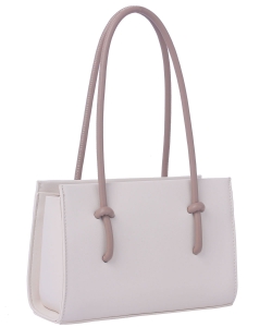 2-Tone Spring Tote Bag TD-0069-M BEIGE/TAUPE